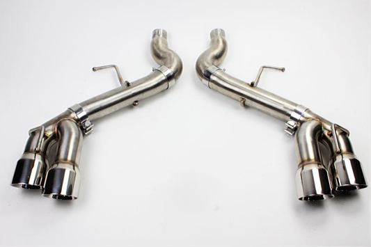 Mishimoto 2016+ Chevrolet Camaro SS Quad-Tip Race Axle-Back Exhaust w/ Black Tips-WheelFlip