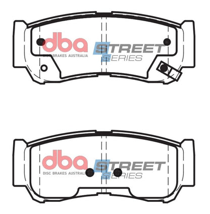 DBA Rear Street Series Brake Pads | Hyundai Santa Fe (07-09) (DB2035SS)