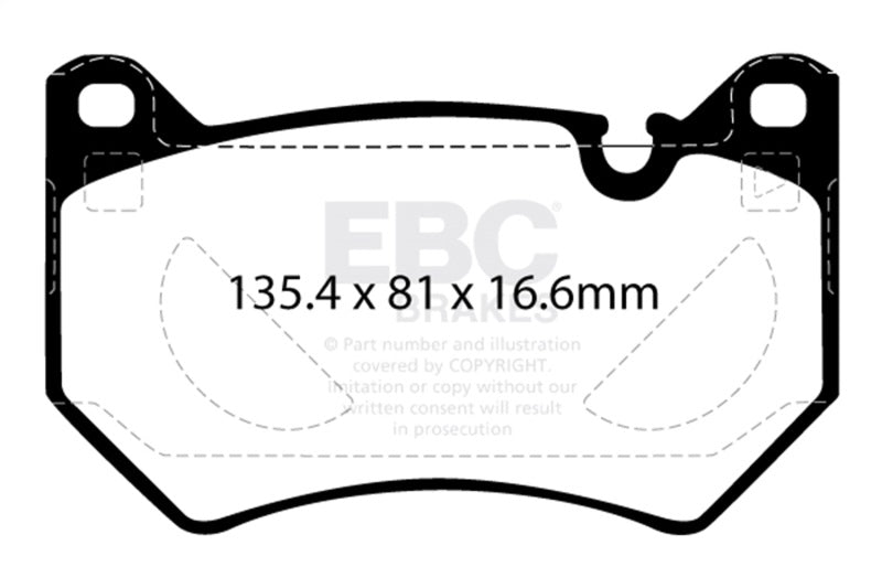 EBC Brakes DP42436R Yellowstuff Street & Track Brake Pads for 18-22 Q5