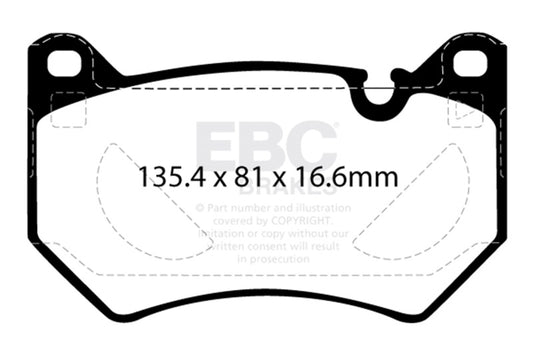 EBC Brakes DP42436R Yellowstuff Street & Track Brake Pads for 18-22 Q5