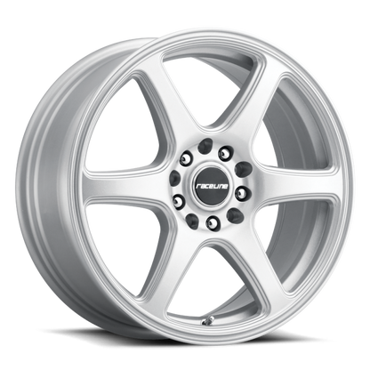 (set of 4) Raceline 146 Matrix Gloss Silver | 15x7" +40mm | 5x100/5x114.3mm Wheel