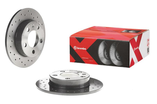 Brembo Front Premium Xtra Cross Drilled UV Coated Rotor | Scion FR-S (13-16) / Subaru Baja (04-06) / BRZ (13-18) (09.A921.1X)