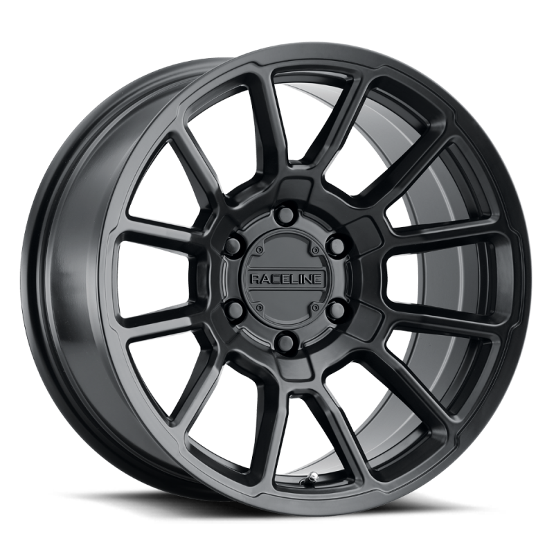 (set of 4) Raceline 950 Gauge Satin Black | 18x9" -12mm | 6x139.7mm Wheel