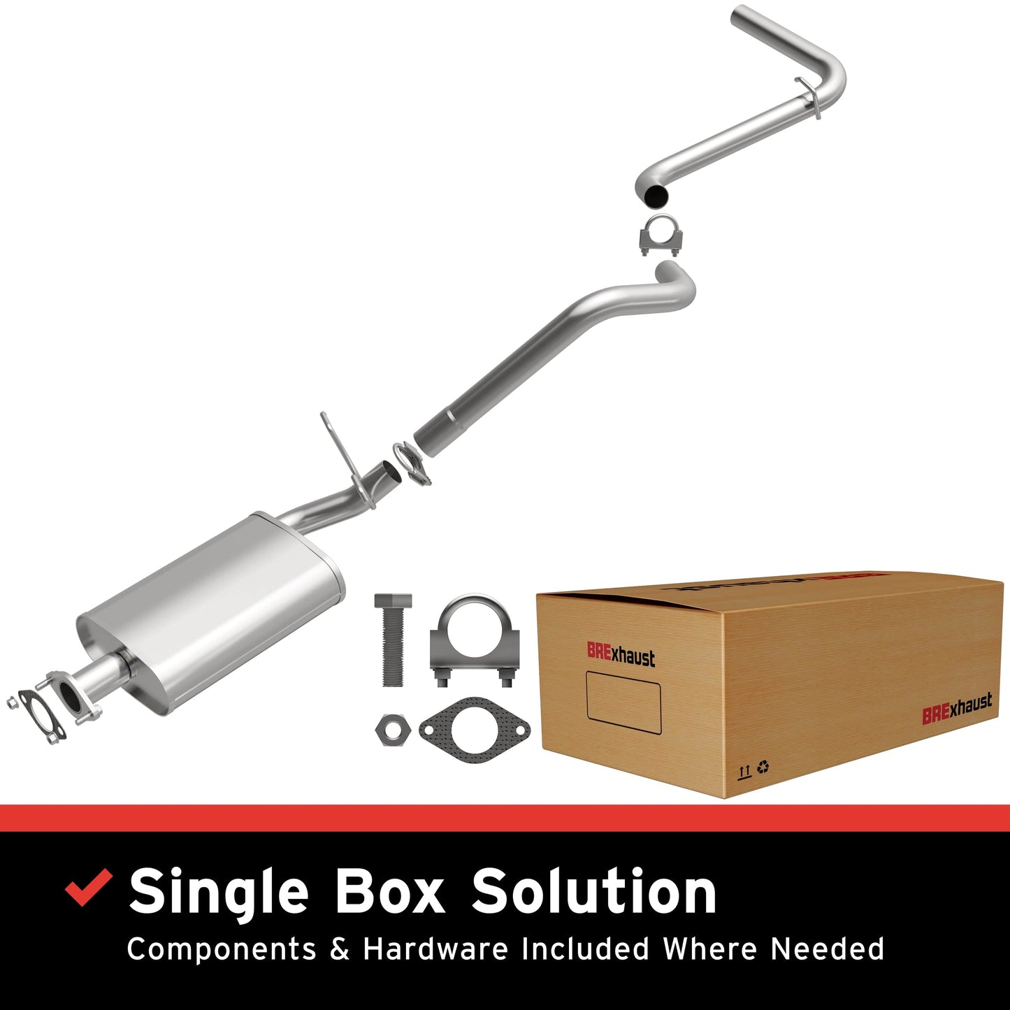 BRExhaust 1986-1989 Ford Bronco II 2.9L Direct-Fit Replacement Exhaust System