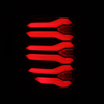 AlphaRex 09-14 Ford F150 LUXX-Series LED Tail Lights Black-Red