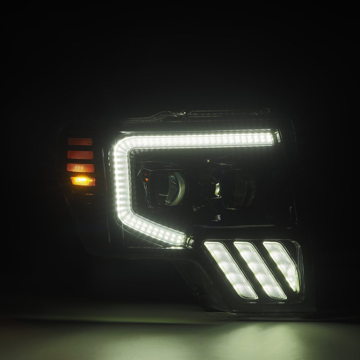 AlphaRex 09-14 Ford F150 MKII LUXX-Series LED Projector Headlights Alpha-Black
