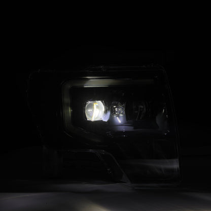 AlphaRex 09-14 Ford F150 MKII LUXX-Series LED Projector Headlights Black