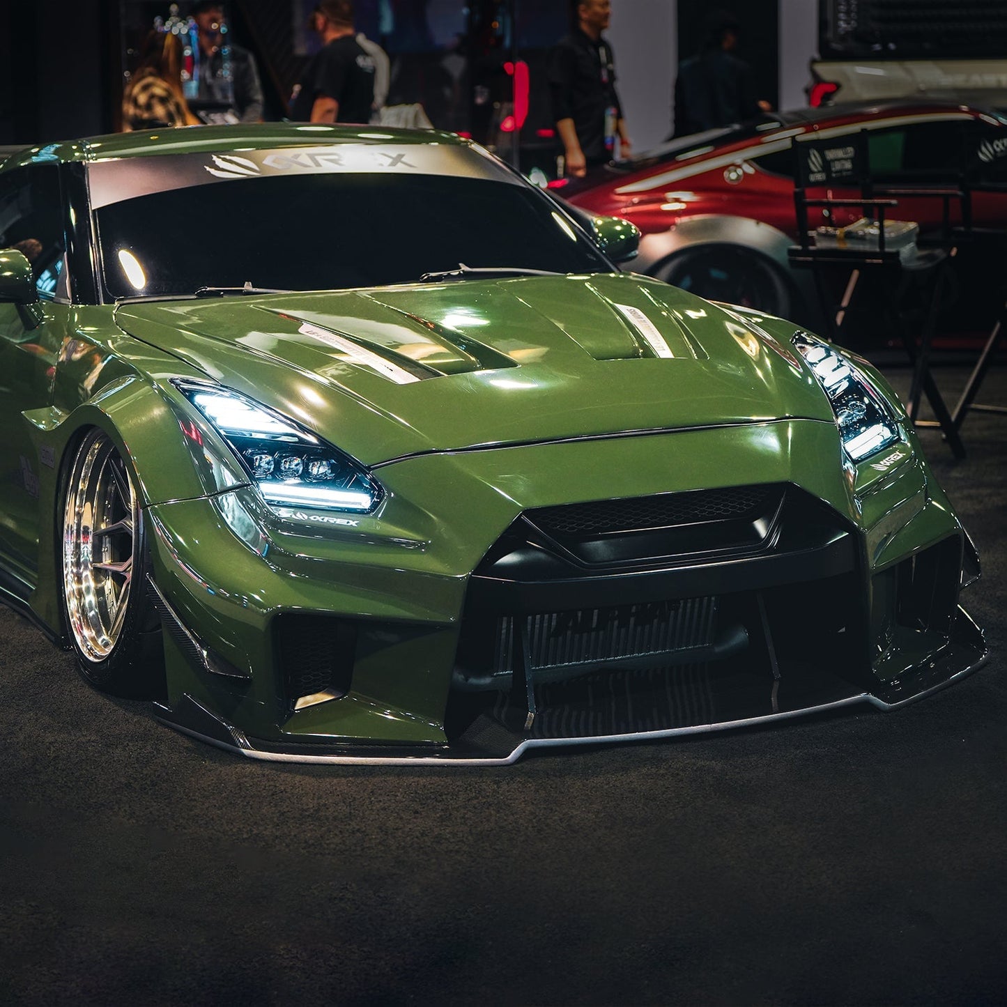 AlphaRex 09-25 Nissan GT-R NOVA-Series LED Projector Headlights Alpha-Black