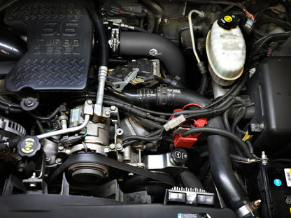 aFe 06-10 GM Diesel Trucks V8 6.6L BladeRunner Aluminum Hot & Cold Charge Pipe Kit - Black