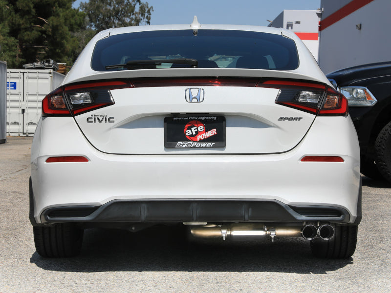 aFe Takeda 2.5in 304 SS Cat-Back Exhaust w/ Black Tips | Honda Civic L4-2.0L (49-36631-B)