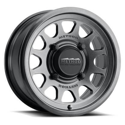 (set of 4) Method MR414 UTV Bead Grip Gloss Graphite | 15x10" +25mm | 5x4.5in Wheel