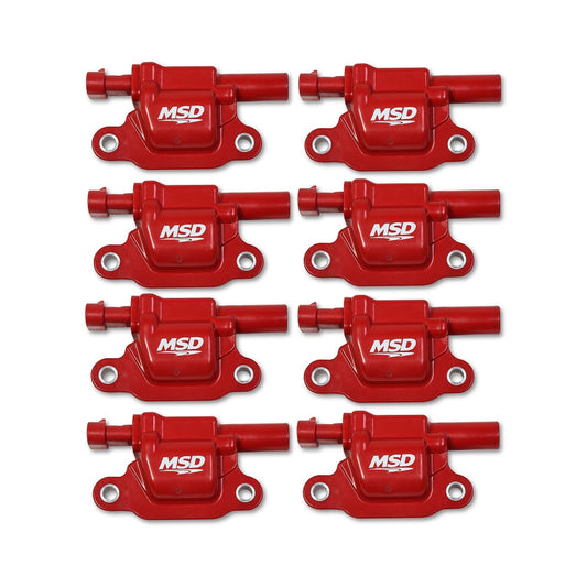 MSD 82668 Ignition Coil Blaster Series, Square, Red, 8-pack