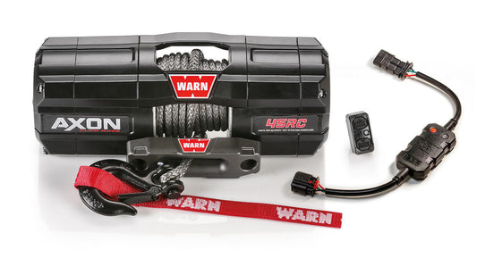 WARN 110340 AXON 45RC ATV UTV Quad Winch 4500 Lb 27' 1/4" Rope Hawse Plow Mode
