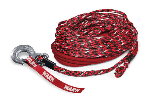 WARN 102558 Synthetic Rope Kit 3/8 x 100 Winch 12000 lb Hook Spydura Nightline