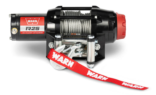 WARN 110025 R25 ATV UTV Quad Winch 2500 Lb 50' 3/16 Cable Roller Fairlead