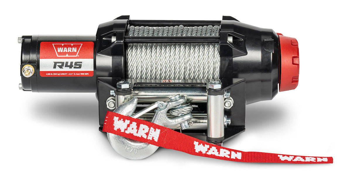 WARN 110045 R45 ATV UTV Quad Winch 2500 Lb 50' 1/4 Cable Roller Fairlead