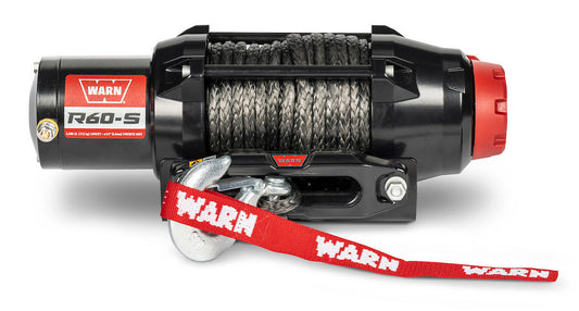 WARN 110060 R60-S ATV UTV Quad Winch 6000 Lb 50' 1/4 Synthetic Rope Fairlead