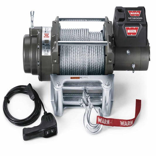 WARN 17801 M12 12000 lb Winch 125' 3/8 Wire Cable Heavy Series