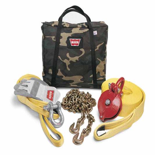 WARN 29460 Heavy Duty Winch Recovery Kit Shackles Snatch Block Trunk 12000 lb