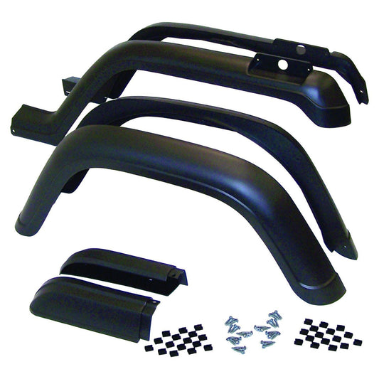 Crown Automotive 5AHK6 - 6 Piece Fender Flare Kit for 87-95 Jeep Wrangler YJ