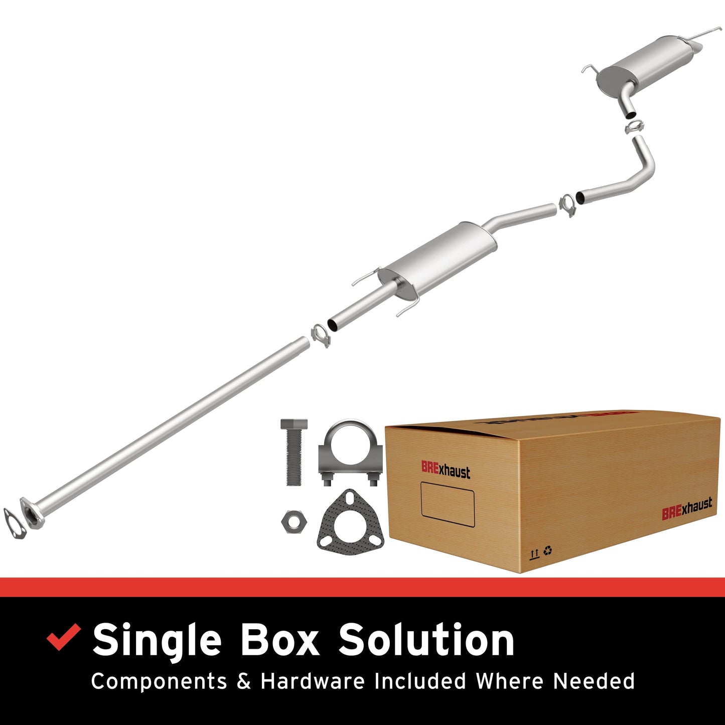 BRExhaust 2006-2008 Honda Ridgeline 3.5L Direct-Fit Replacement Exhaust System