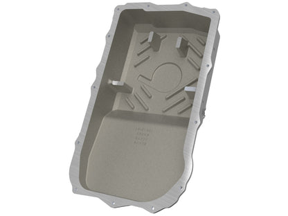 aFe 18-25 Jeep Wrangler JL V6 Transmission Pan - Black w/ Machined Fins