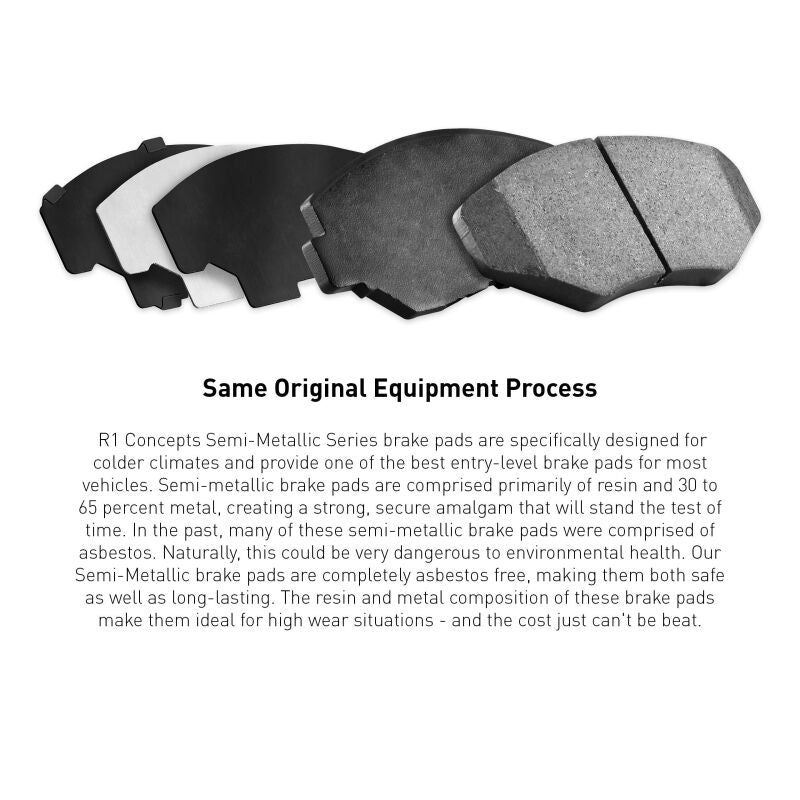R1 Semi-Met Brake Pads | BMW 5/6 Series G30/G31/G38, X3/X4/X5/X6 (2311-1850-00)