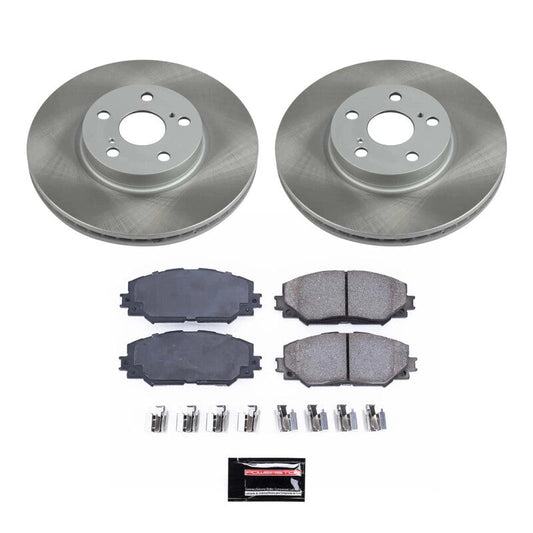 PowerStop 09-13 Toyota Matrix Front Semi-Coated Rotor Kit (SC4669)