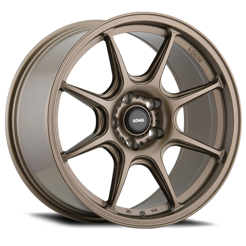 (set of 4) Konig Lockout Matte Bronze | 17x8" +45mm | 4x100mm Wheel