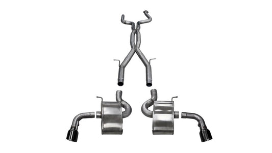 Corsa 2.75in Xtreme+ Dual Rear Exit Cat-Back Exhaust w/ Single 4.5in Black PVD Tips | Chevy Camaro SS (16-18) (14773BLK)