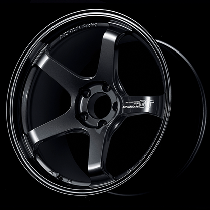 (set of 4) Advan GT Beyond Racing Titanium Black | 18x10.5" +15mm | 5x114.3mm Wheels