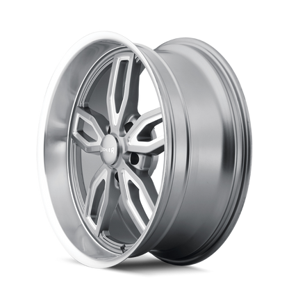 (set of 4) Ridler Wheels 608 Gloss Grey Milled | 18x8" +0mm | 5x114.3mm Wheels