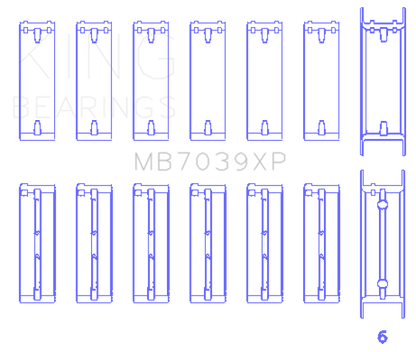 King Engine Bearings Performance Main Bearing Set | BMW M20/M50 2.0L/2.5L/2.7L (MB7039XPSTDX)