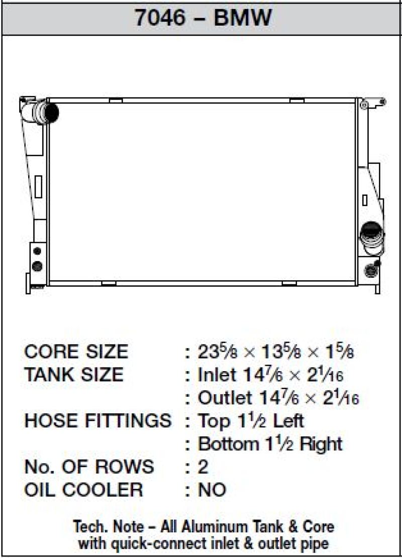 CSF High Performance Radiator - A/T Only | E-Chassis N55