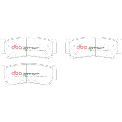 DBA Rear Street Performance Brake Pads | Hyundai Santa Fe (07-09) (DB2035SP)