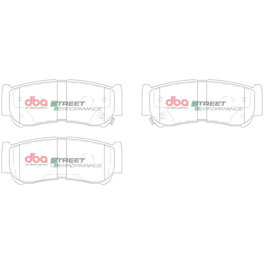 DBA Rear Street Performance Brake Pads | Hyundai Santa Fe (07-09) (DB2035SP)