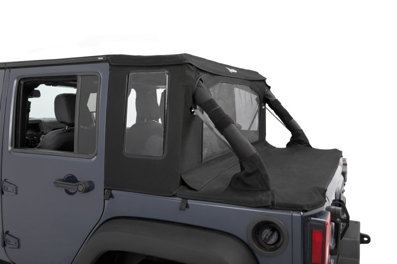 Bestop 80103-17 Halftop Conversion Kit For Jeep Wrangler JK 07-18 4-Door Black Twill