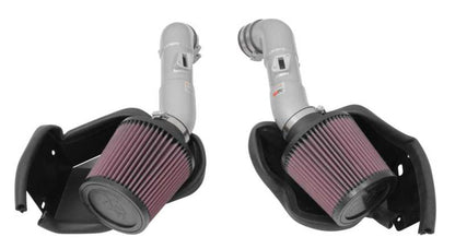 K&N Dual Silver Typhoon Short Ram Intakes | Infiniti Q50 (14-15) (69-7083TS)