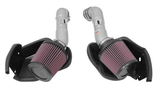 K&N Dual Silver Typhoon Short Ram Intakes | Infiniti Q50 (14-15) (69-7083TS)