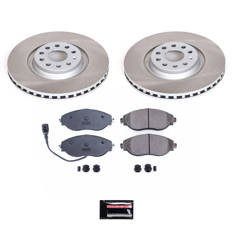 PowerStop 18-21 Volkswagen Tiguan Front Semi-Coated Rotor Kit (SC7175)