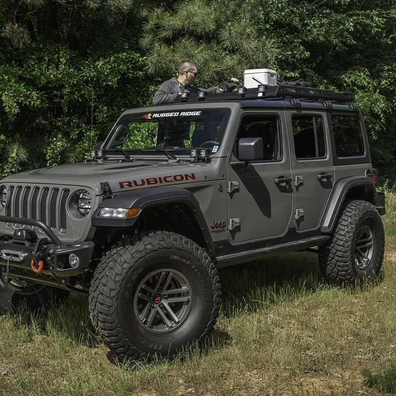 Rugged Ridge 11703.04 Black Front Tube Fender Flares for 18-26 Jeep JL/JT