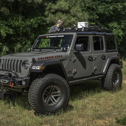 Rugged Ridge 11703.04 Black Front Tube Fender Flares for 18-26 Jeep JL/JT