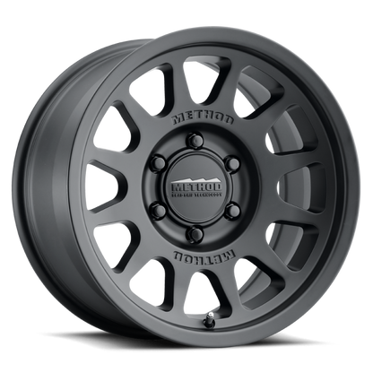 (set of 4) Method MR703 Matte Black | 17x8.5" +35mm | 6x5.5in Wheel