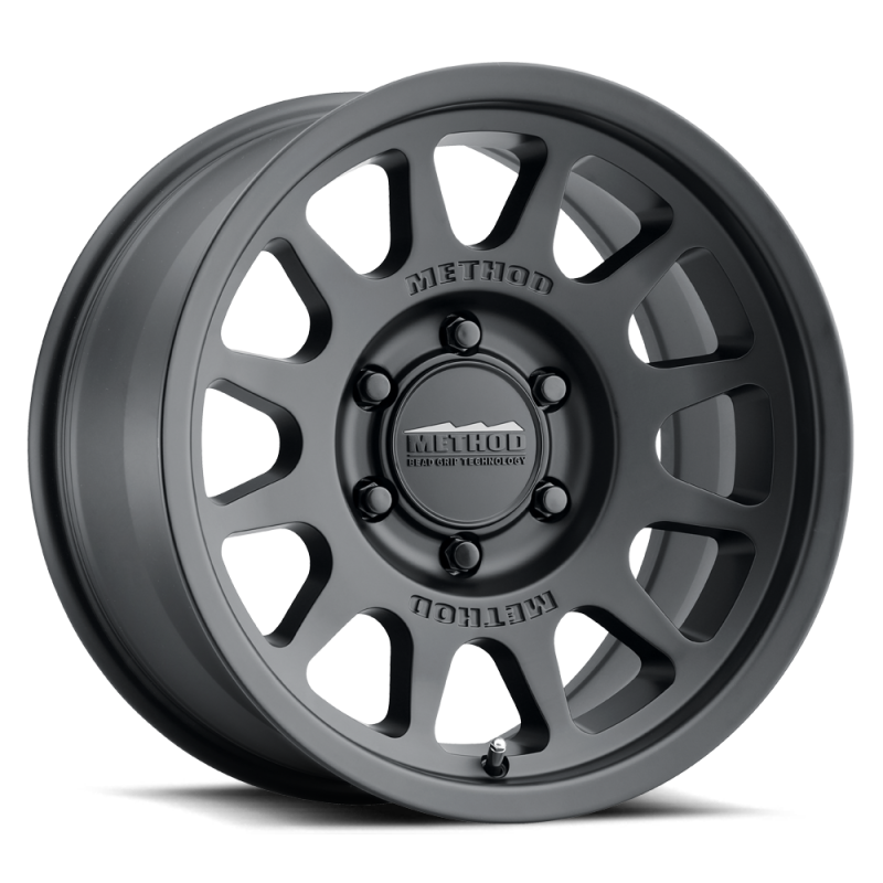 (set of 4) Method MR703 Matte Black | 17x8.5" +0mm | 6x5.5in Wheel