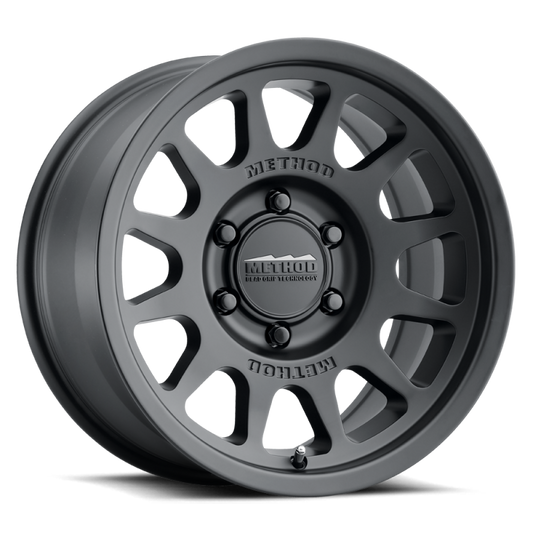 (set of 4) Method MR703 Matte Black | 17x8.5" +0mm | 6x135mm Wheel