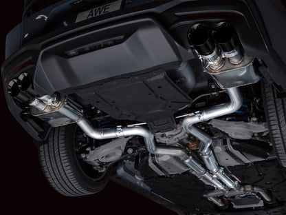 AWE Tuning AWE SwitchPath Exhaust for S650 Mustang GT Coupe - Quad Diamond Black Tips - 3025-43650