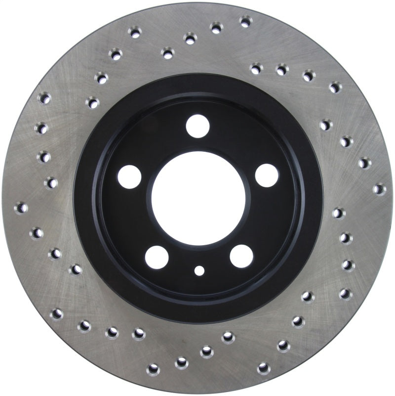 Stoptech 128.33069L Sport Cross-Drilled Disc Brake Rotors For Volkswagen Jetta