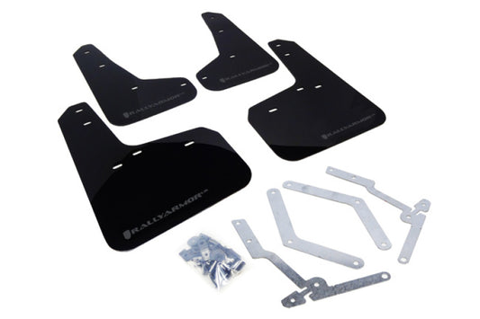 Rally Armor Mud Flaps Grey Logo For 12-19 Focus ST/RS/SE MF27-UR-BLK/GRY