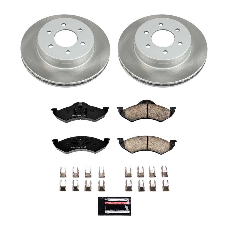 PowerStop 00-02 Dodge Durango Front Semi-Coated Rotor Kit (SC2139)