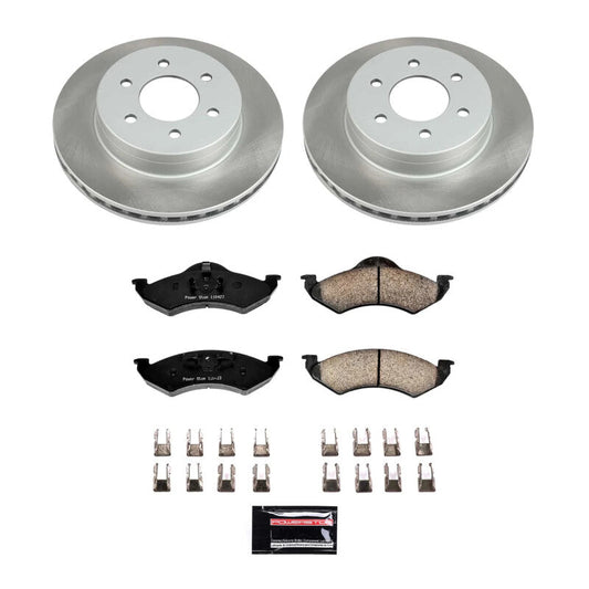 PowerStop 00-02 Dodge Durango Front Semi-Coated Rotor Kit (SC2139)